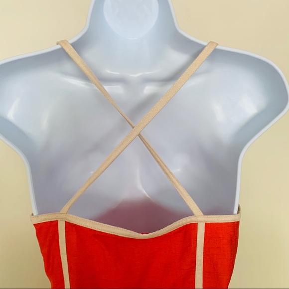 Jessica Simpson Fit & Flare Orange Dress 👗 - Picture 4 of 5